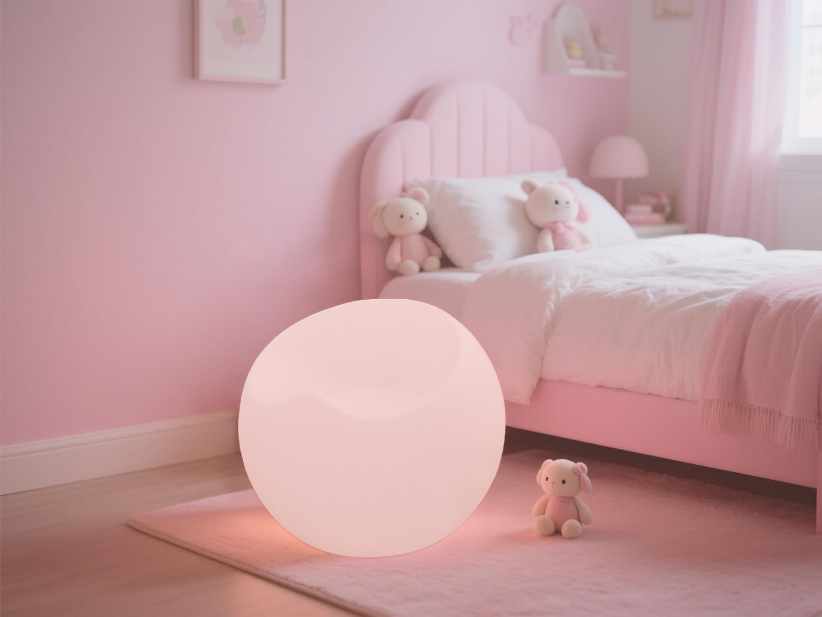 Silla LED brillante de 22 pulgadas, silla de luz LED iluminada con control remoto, asiento lateral redondo brillante de 16 colores cambiantes, taburetes bajos empotrados recargables con purpurina para 6