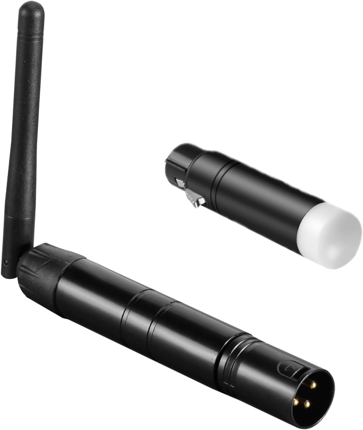 DMX512 Wireless Connection Transmitter, DMX Cable, Dfi 2.4G Controller, Suitable for DJ Lighting and Stage Performances, Short Version. (Black)