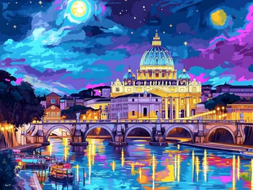 Pintura por números adultos Luna para pintar sin experiencia previa