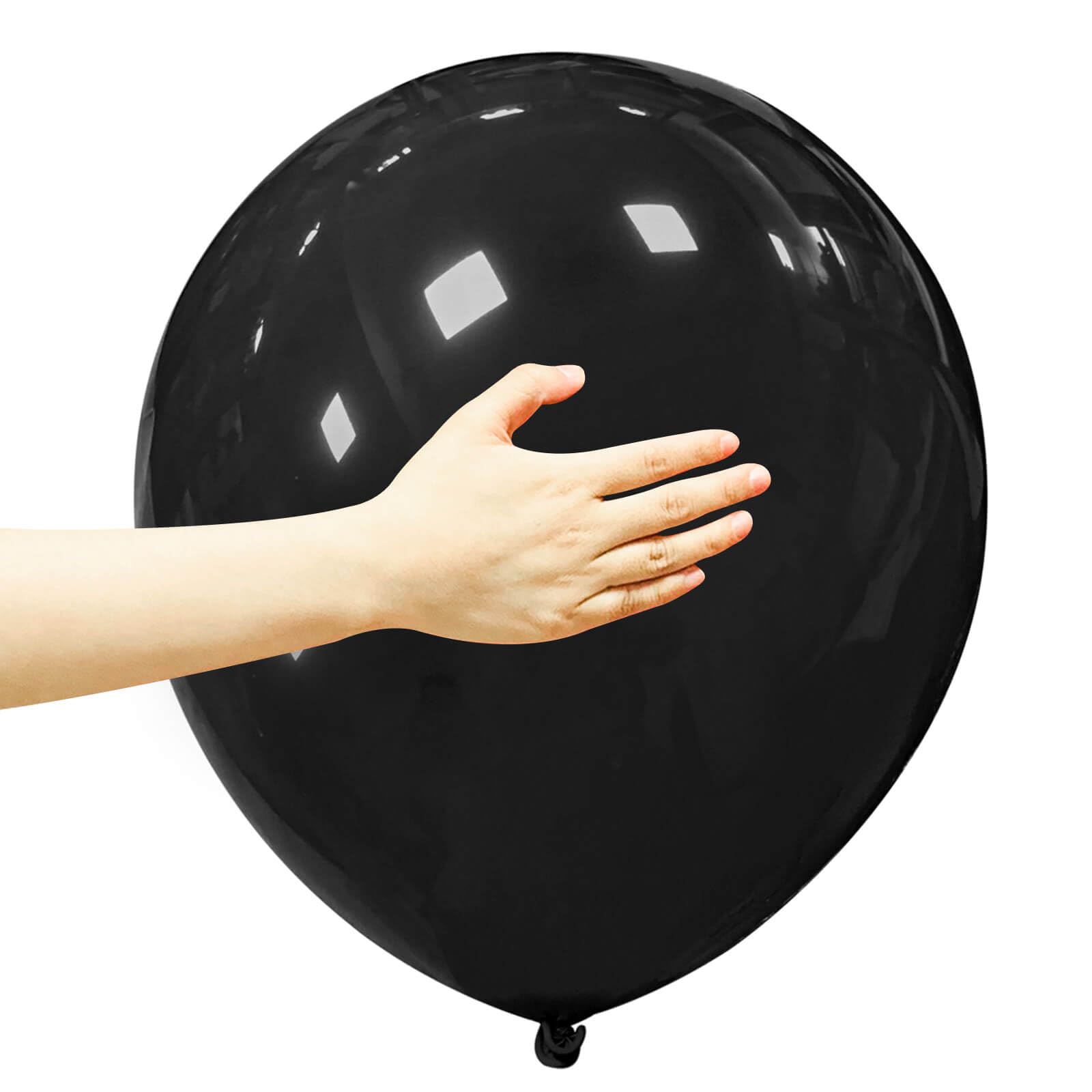 18 Inch Black Balloons 12 Pack Large Latex Party Balloons Round Helium Balloon for Halloween Birthday Party Anniversary Festival Party Decorations (Black Balloons 18 inch)