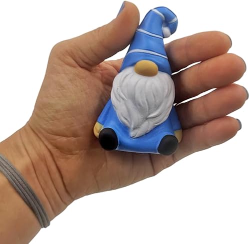 Miniatura 3 de Paquete de 3 bolas de juguete de gnomo para aliviar la ansiedad y el estrés sensorial, juego de gnomos de jardín, figuras de regalo estrujables,