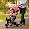 Foryourlittleone Kids Trike V3 Pink Tricycle Baby Push with Parent Handle Bike 9 Months to 5 Years | For-Your-Little-One Trike with Parent Handle, Multi-Functional Tricycle #1