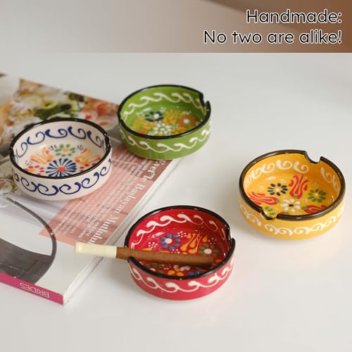 Evanilife ASHTRAY-01 Ceramic Ashtray, Hand-Painted Smokeless Asthray Indoor thumb #4