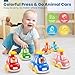 Jyusmile Press and Go Car Toddlers Toys for 1-2 Year Old Boy, 6 Pack Animal Baby Cars Toys for Age 0-2, Infant Push Go Vehicle Toys for 6-9-12-18 Months, First Birthday Gifts for 1-3 Boys Girls
