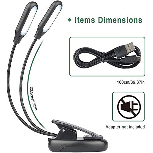Glorious-Lite AAA-BLBL-03-BK-NEW Clip On Book Light/Reading Light/Clip Light With 10 Led Eye Care, 3 Color Changeable, Portable Reading Lamp, Battery & Usb Operated thumb #5