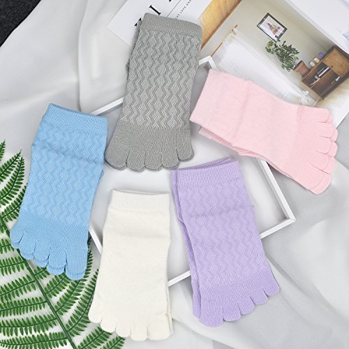 Hellomamma Kids Five Toe Socks Boys Girls Five Finger Sox Running Ankle Cotton Sock (5 Pairs)4