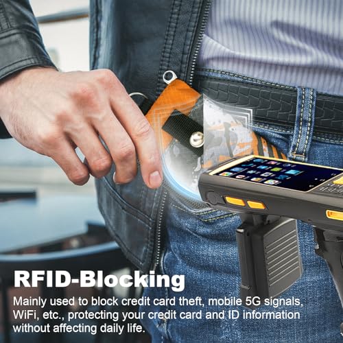 Image of Minimalist RFID Wallet with Lanyard, Multi-functional ID Case with 2 Zipper Pockets and Key Chain for Men and Women, Tactical Badge Pouch Cards Holder, Coin Purse for Travel Sports - Two-Tone