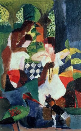 Tableaux Moderne Toile Classique August Macke Décoration Chambre 60x90cm
