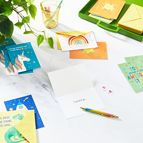 Hallmark Kids Encouragement Cards Assortment (Pack Of 36 Cards With Envelopes—Dinosaurs, Rainbows, Unicorns) #TOP1