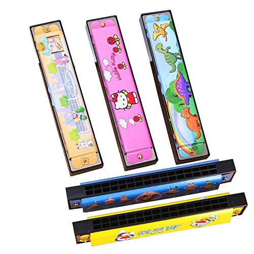 Qlychee Harmonica 16 Hole for Children Kids Beginner Color Random