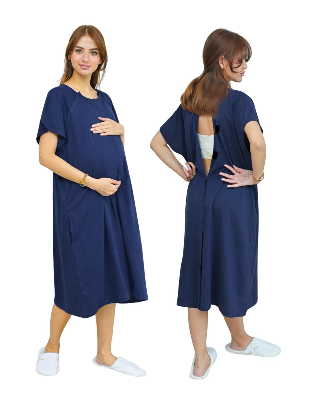 Photo 1 of Inspired Comforts Maternity Labor Gown - Navy