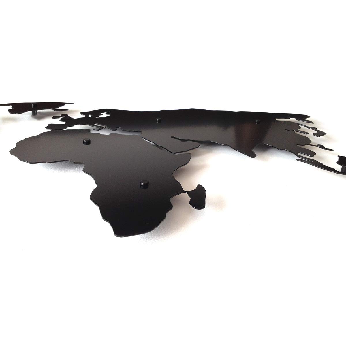 Decorizzly® Weltkarte aus Metall Magnettafel Wanddeko,120cm x 65cm Moderne und Einzigartige Wanddekoration, Hauptzusatz, Dekoration World Map magnetisch (3D Karte)