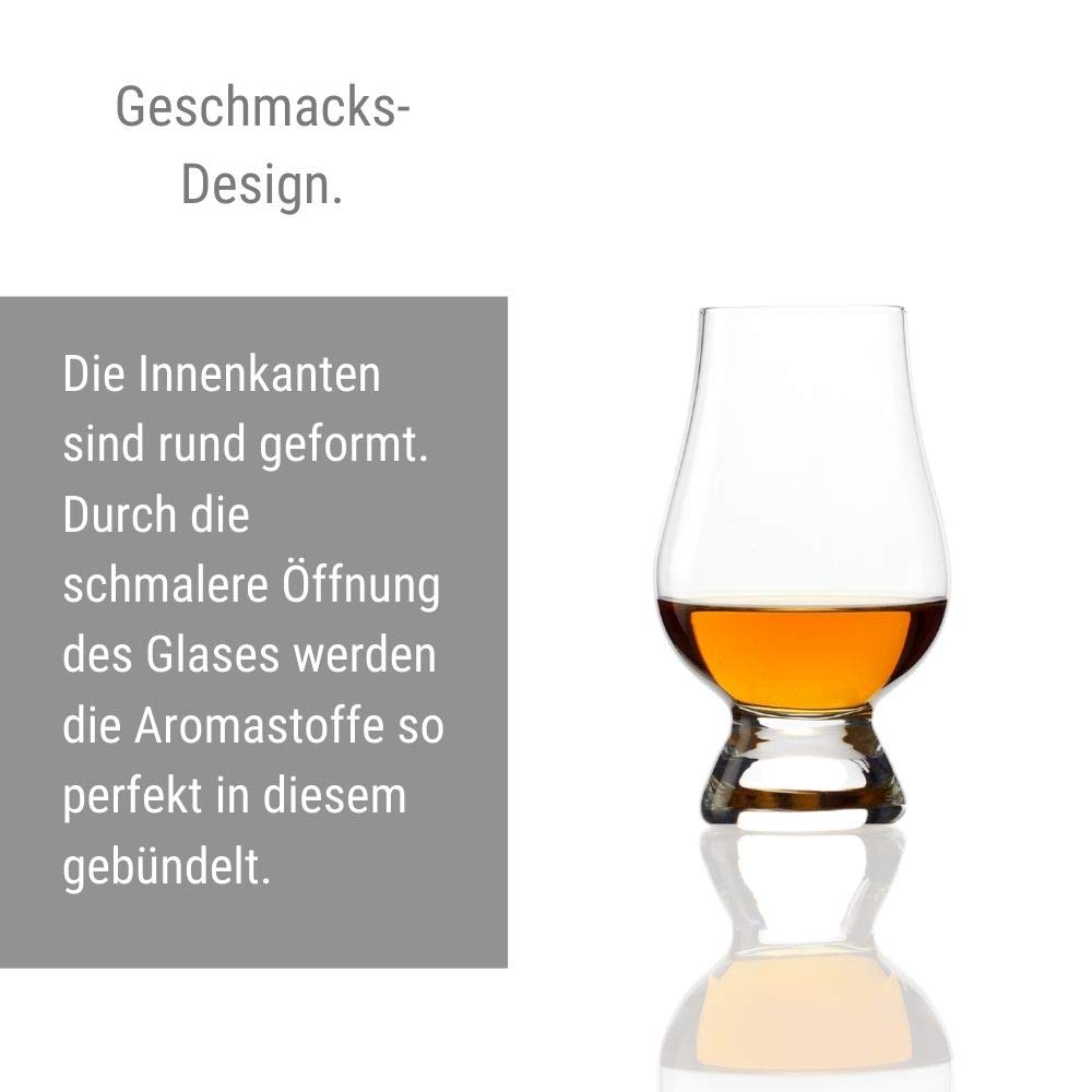 The Glencairn Glas Whiskey Gläser 4er Set/Whisky Glas mit 190 ml Fassungsvermögen/edle Gläser aus hochwertigem Kristallglas/Whisky Gläser Set spülmaschinentauglich