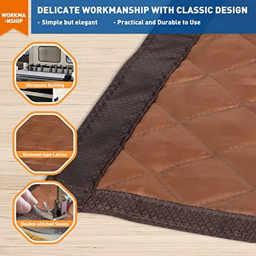MAGZO Magnetic Thermal Insulated Door Curtain 80 X 200 cm, Thickened Polyester Cotton Thermal Door Screen Self-Sealing, Brown