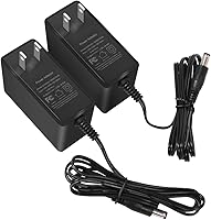 SmoTecQ 12V 2A Power Supply 2-Pack: 24W AC/DC Adapter for LED Strips, CCTV Cameras, Monitors | 5.5x2.1mm FCC Certified Charger