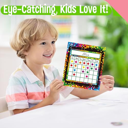 SpriteGru 66 Pack Classroom Incentive Chart in 2 Designs with 2024 Star Stickers for Classroom Teaching or Family Using