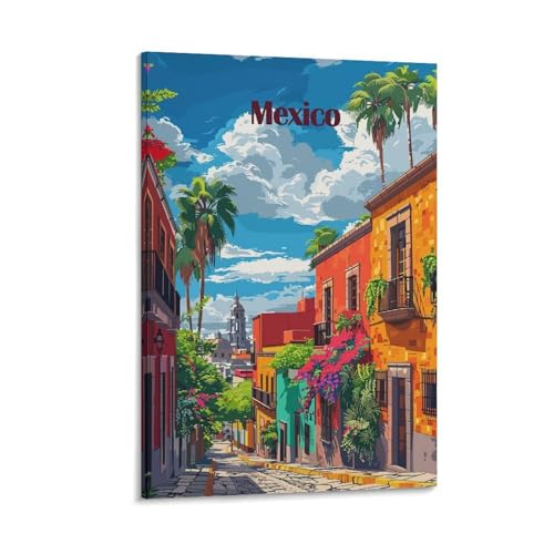 Toile rue de Mexico pour une ambiance de chambre chaleureuse