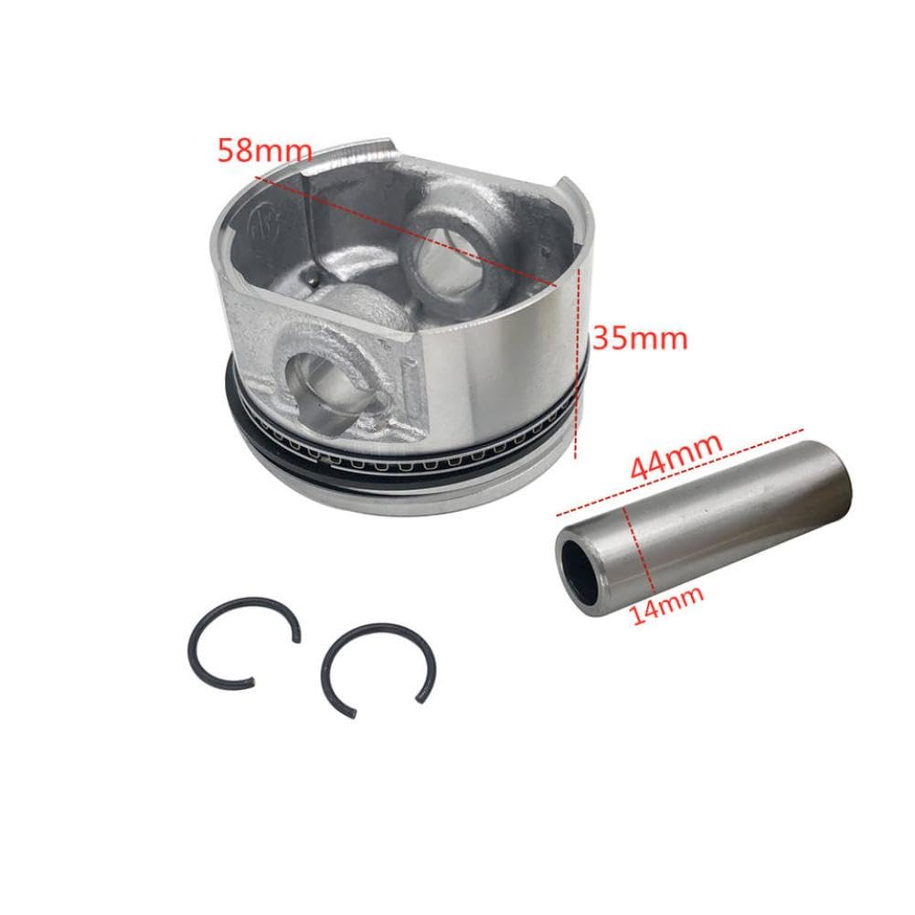 Kit perno clip per fasce elastiche 58 mm compatibile con motori a 4 tempi EX13 EX13D 4,5 HP