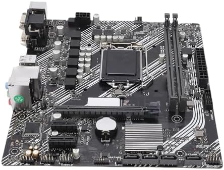 Yunir Micro ATX Motherboard, LGA 1200, 2 Channel DDR4 Up to 2933MHz,PC Motherboard with 4 Serial ATA Interfaces Combined with RTL8111H Gigabit Ethernet Card