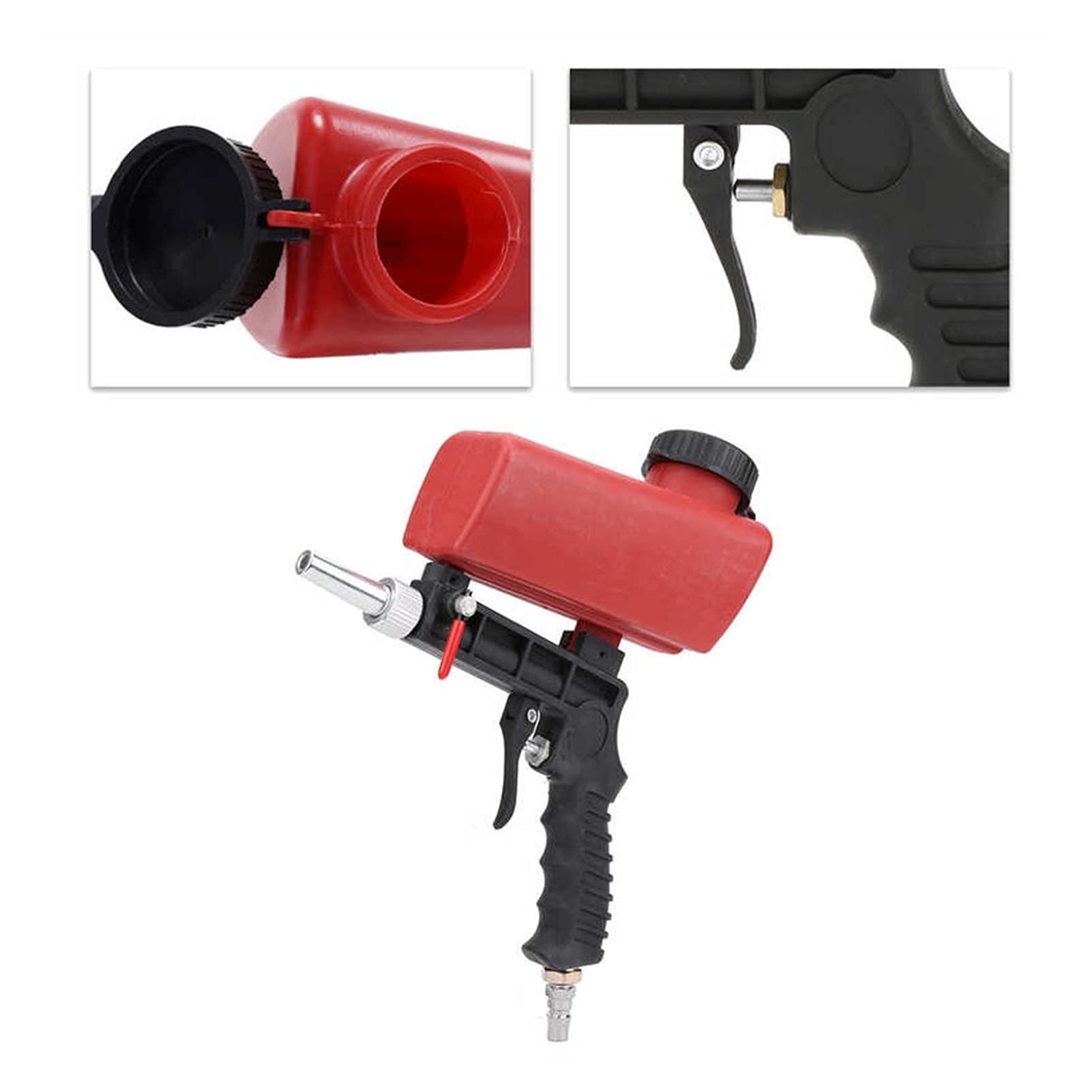 Pistolet natryskowy pistolet pneumatyczny pistolet do piaskowania mała ręczna maszyna do piaskowania narzędzie do piaskowania 90PSI pistolet do malowania regulowana maszyna do natrysku piaskarki
