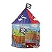 Produktbild Relaxdays Piraten Spielzelt für Jungen, Kinderzelt mit Piratenflagge ab 3 Jahren, Spielhaus H xD 130 x 100 cm, rot-blau