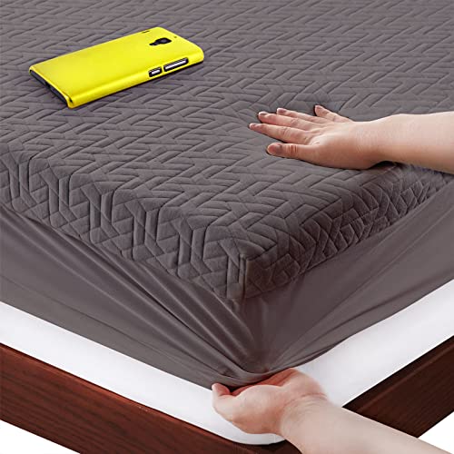 BedLuxury Mattress Topper Memory Foam 3 Inch Gel Mattress Pad Cover with 18'' Deep Pocket for Pressure Relief Bed Topper
