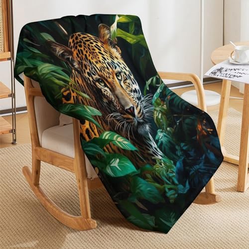 Manta de franela de leopardo decorativa para tardes de sofá y cama 130x180 5