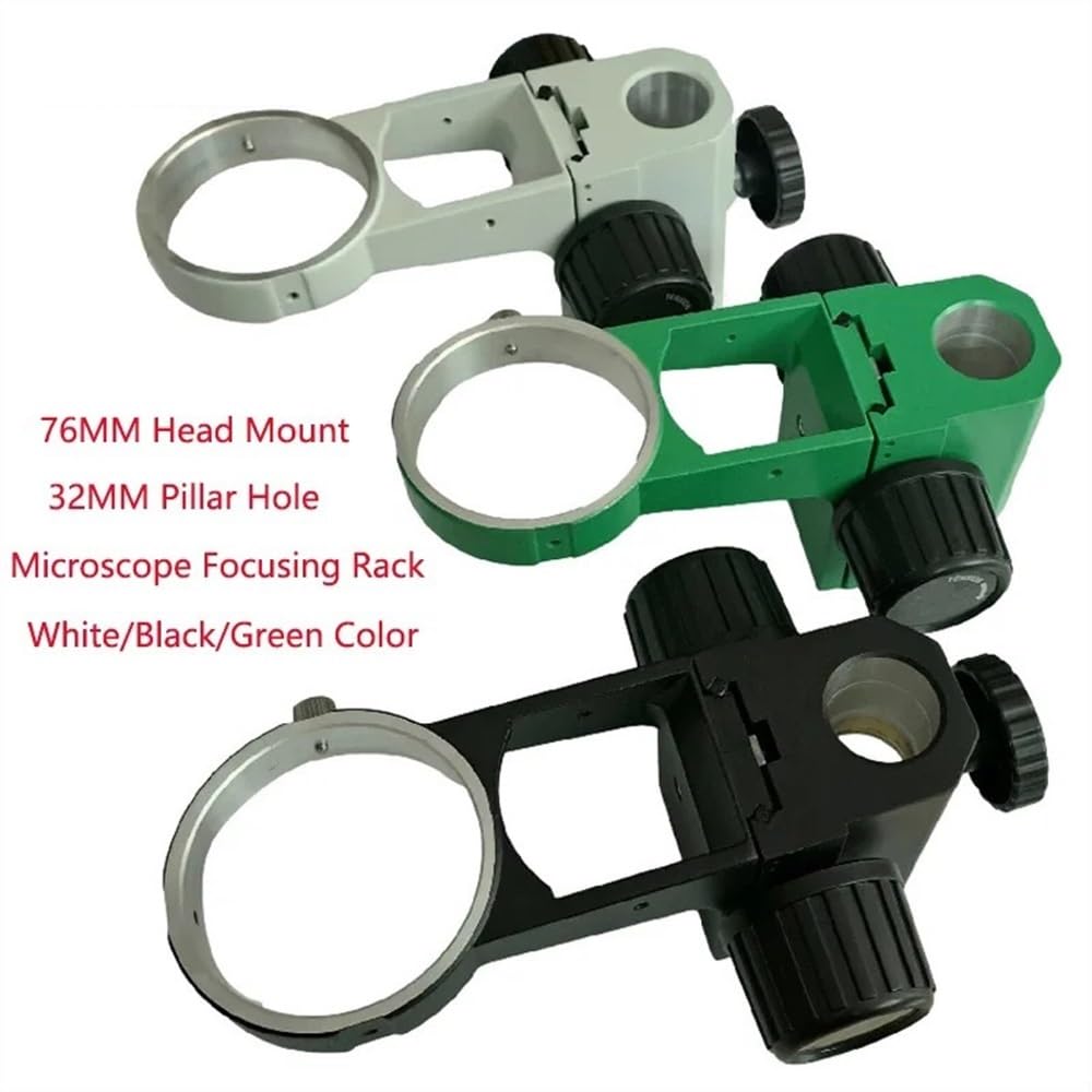 Kit de accesorios para microscopio Soporte de cabeza de Microscopio estéreo de 76MM, estante de enfoque ajustable for Binocular, soporte de Microscopio Trinocular, soporte de 32MM portaobjetos de micr