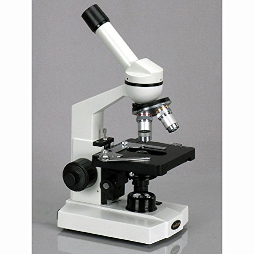 Amscope M220C Monocular Compound Microscope, Wf10X And Wf25X Eyepieces, 40X-1000X Magnification, Tungsten Illumination, Brightfield, 1.25 Na Abbe Condenser, Coaxial Coarse And Fine Focus, Mechanical Stage, 110V #TOP1