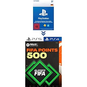PlayStation Store Guthaben für FIFA 23 Ultimate Team – 500 FIFA Points – PS4/PS5 Download Code – deutsches Konto