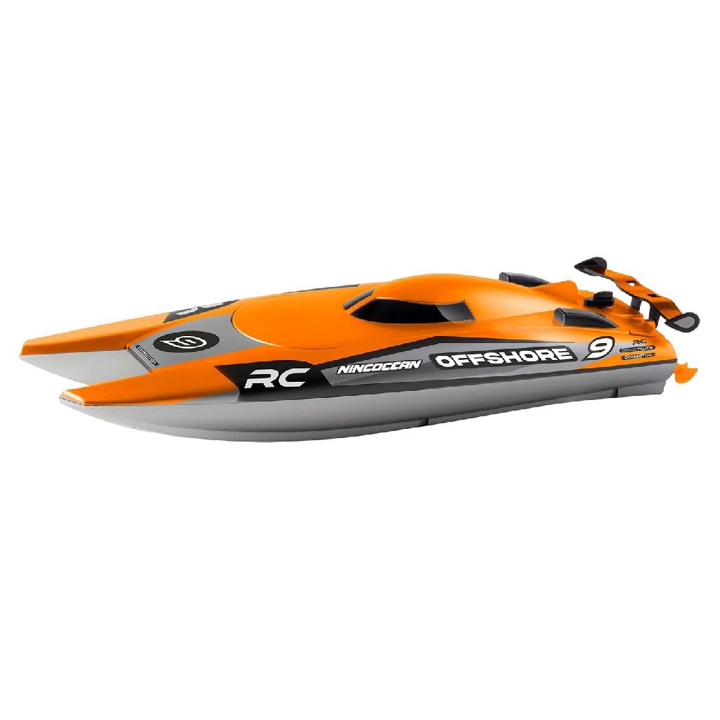 Nincocean - Offshore | Espectacular lancha catamarán Que alcanza velocidades Superiores a 25 km/h Equipada con 2 Motores | Batería de Li-Ion 7,4V y 650mAh | A Partir de 6 años (NH99040)