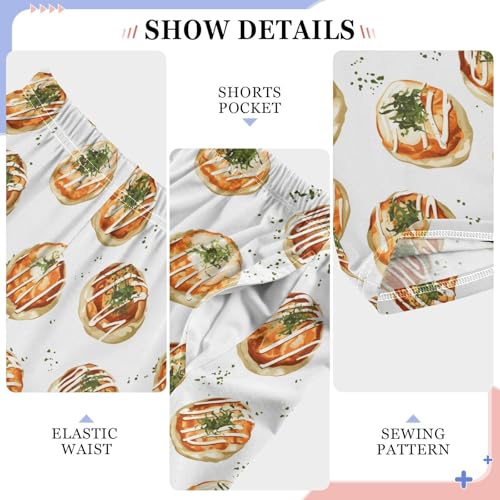 Pajama Pants Desserts Hamburgers PJ Bottoms Sleepwear Lounge Sleep Pant with Pockets4