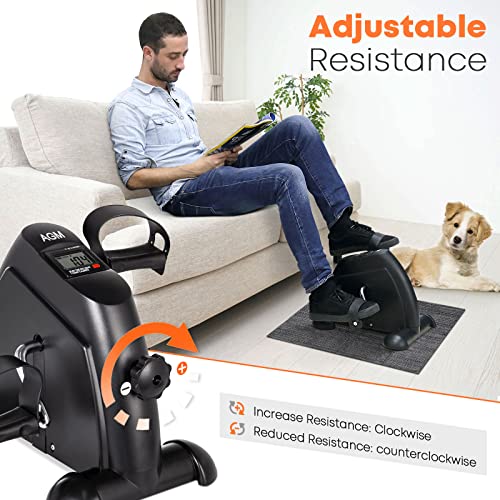 Agm VD-30703SP-AGM Mini Exercise Bike, Agm Under Desk Bike Pedal Exerciser Foot Cycle Arm & Leg Peddler Exerciser Machine thumb #1