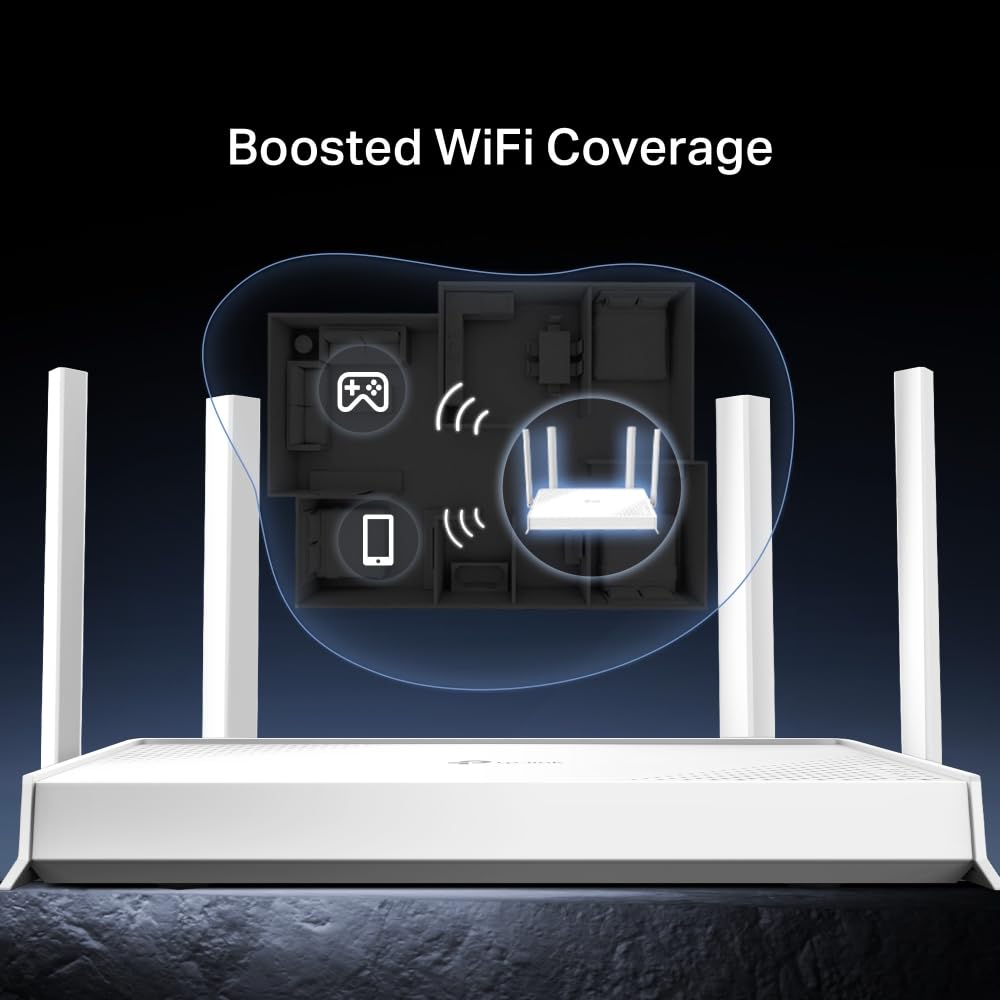 TP-Link Archer BE220W - Router WiFi 7, BE3600, Doble Banda, Puertos Gigabit | Amplia Cobertura. Conexión Estable para Muchos Dispositivos. Compatible con EasyMesh. Control App Tether.