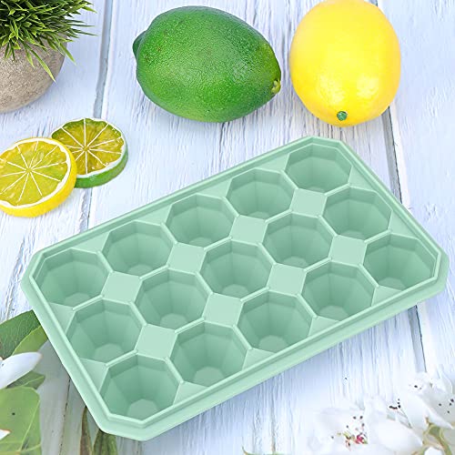 Bandeja de silicona para cubitos de hielo con tapa miniatura 4
