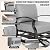 Gotland 5 Piece Patio Set, Aluminum Outdoor Swivel Chairs Set with 48’’ Round Fire Pit 5.1’’ High-Resilience Seat Cushions 29.5" Deep Seating, Metal Patio Furniture Set Patio Conversation Sets, Grey