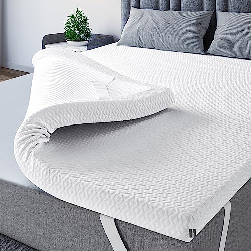 Sleepmax 3 Inch Gel Memory Foam Mattress Topper Twin - Medium Soft Enhance Comfort - Pressure Relief Memory Foam Mattress Pad, High Density Bed Topper With Zippered Cover #TOP10