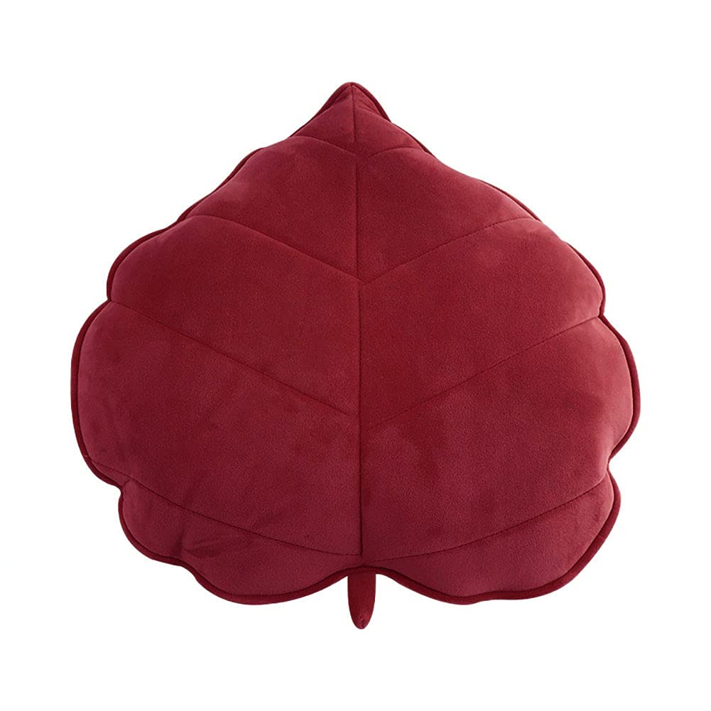 Elero - Almohada de felpa en forma de hoja en 3D, cojín para plantas, decoración del hogar, para coche, dormitorio, sofá, sala de estar