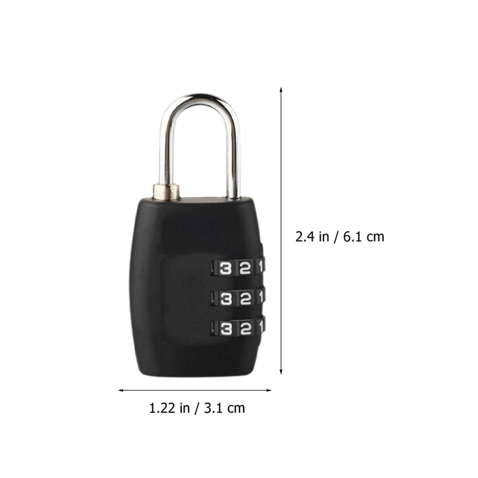 3 pezzi Lucchetti Valigia Combinazione Cifre Serrature Portatili per Viaggio Zaini e Armadietti Design Semplice e Sicuro per Bagagli e Borse