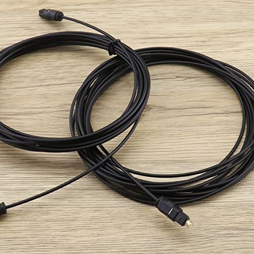 image for ECSiNG 2PCS Optical Digital Audio Cable 5m Toslink Male to Toslink Mal