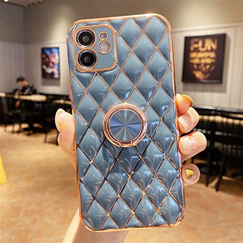 Coque souple iPhone XR avec support de bague métal antichoc gris