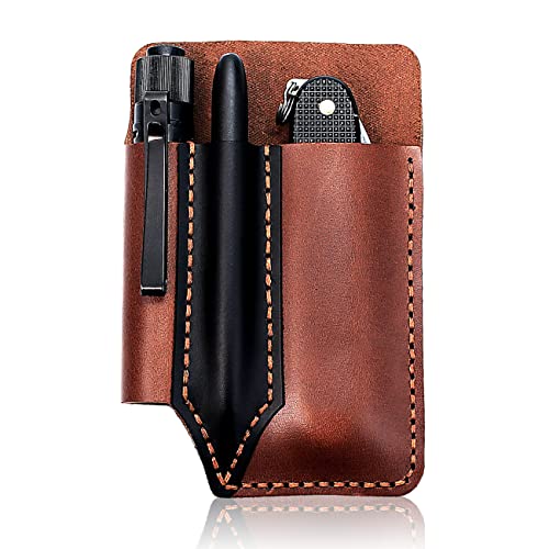 EASYANT Pocket Organizer Leather Knife Sheath Handmade EDC Tool Pouch Multitool Accessoires