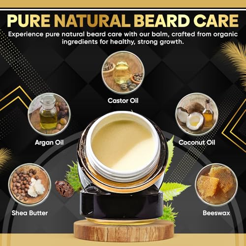 Organic Hairoids Beard Balm Buffet 50ml | Beard Butter for Men | Hair & Beard Moisturiser | Infused with Organic Castor Oil | Growth & Volume Booster - Image 4