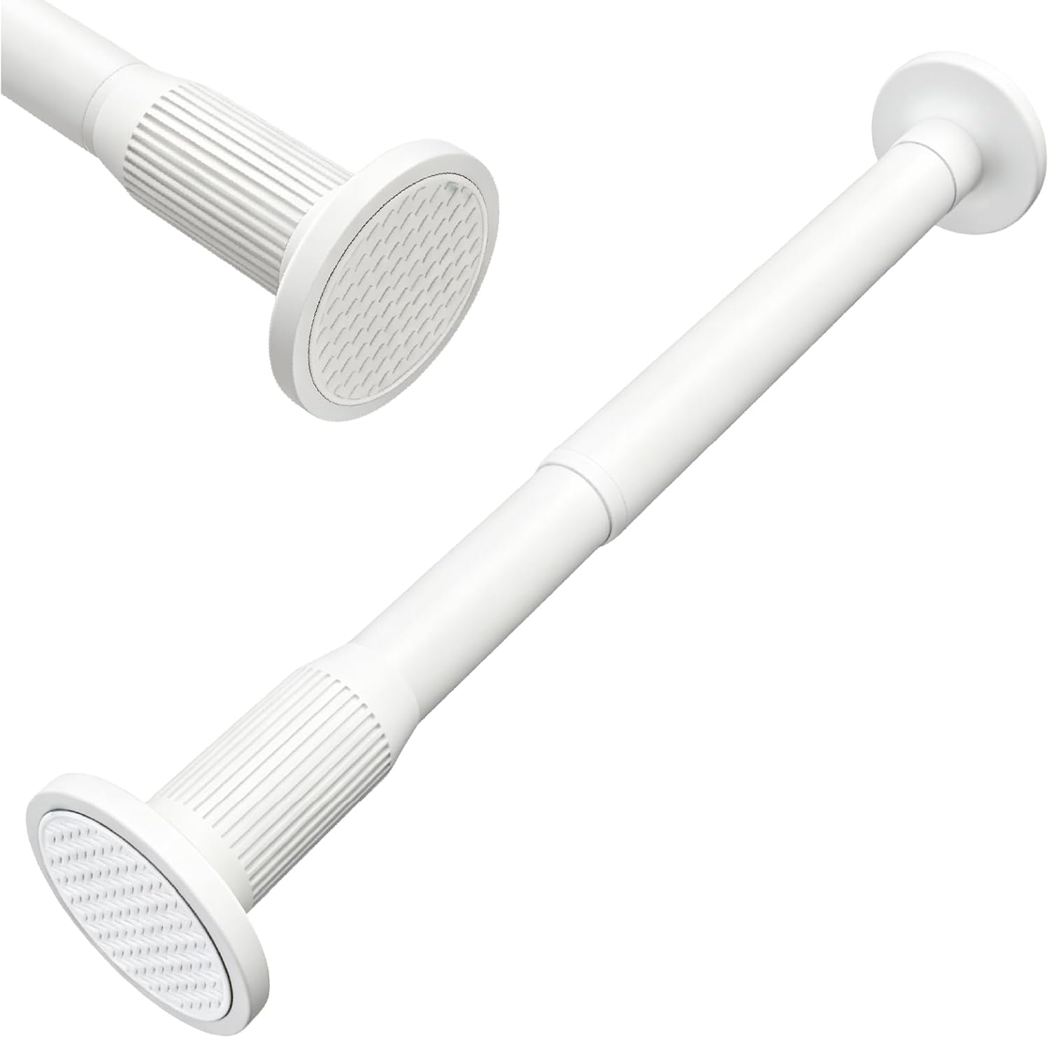 Small Tension Rod 19-31 Inches, Adjustable Shower Curtain Rod No-Drill,Heavy Duty 1-Inch Short Showe Rod,Premium Carbon Steel, Rust & Scratch Resistant for Small Spaces, RV(White)
