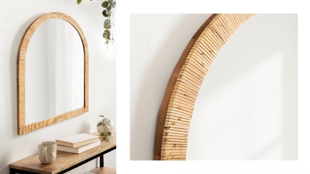 鏡 rotta rattan mirror etoile L rotta rattan mirror etoile L