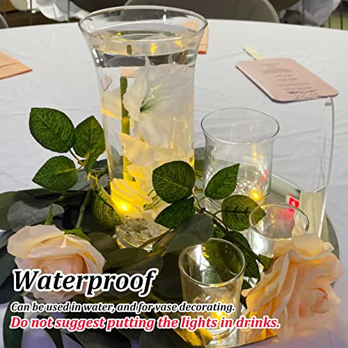 Image of ZGWJ 50PCs Warm White Balloon Lights Mini, Battery Powered, Long Standby Time Waterproof Tiny Led Round Flash Light for Paper Lantern Balloon Party Easter Eggs Wedding Christmas Halloween Decorations