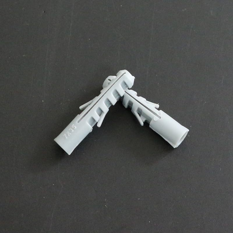 4/5/6/7/8/10/12/14/16MM Expansion Nail Drywall Anchor Screws Self Drilling Wall Plug Plastic Gypsum Boar No Cap Grey Color Wood - (Color: 12mm no cap 100PCS)