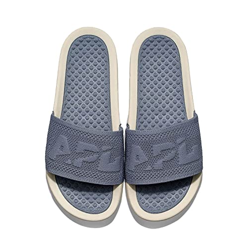 Athletic Propulsion Labs (APL) Big Logo Techloom Slide Slate/Pristine 10 B (M)