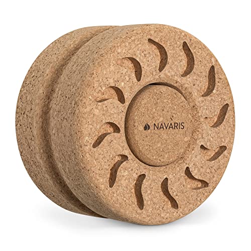 Navaris-Cork-Wheel-and-Roller-Set-2-Pieces-Cork-Massage-Rollers-to-Stretch-Back-Neck-Shoulders-Includes-10-Cork-Wheel-and-4-Cork-Roller
