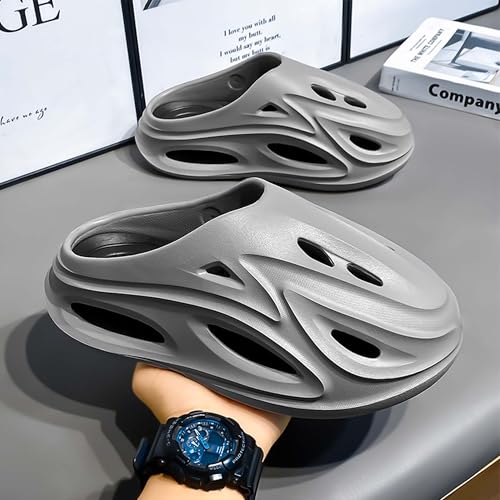 Men's thick soled poop toe slippers are lightweight and breathable beach sandals3